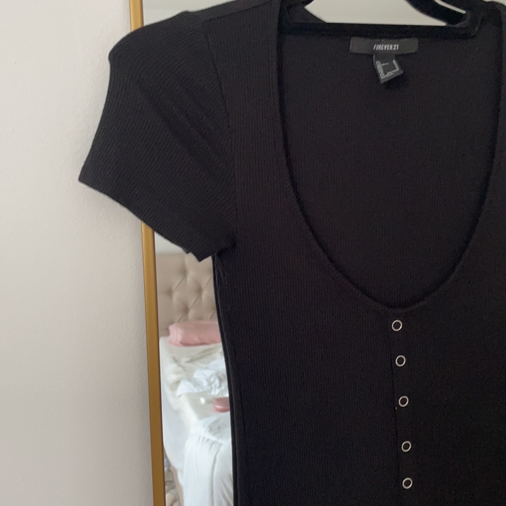 Forever 21 • Ribbed Button-Front Mini Dress - Picture 4 of 4